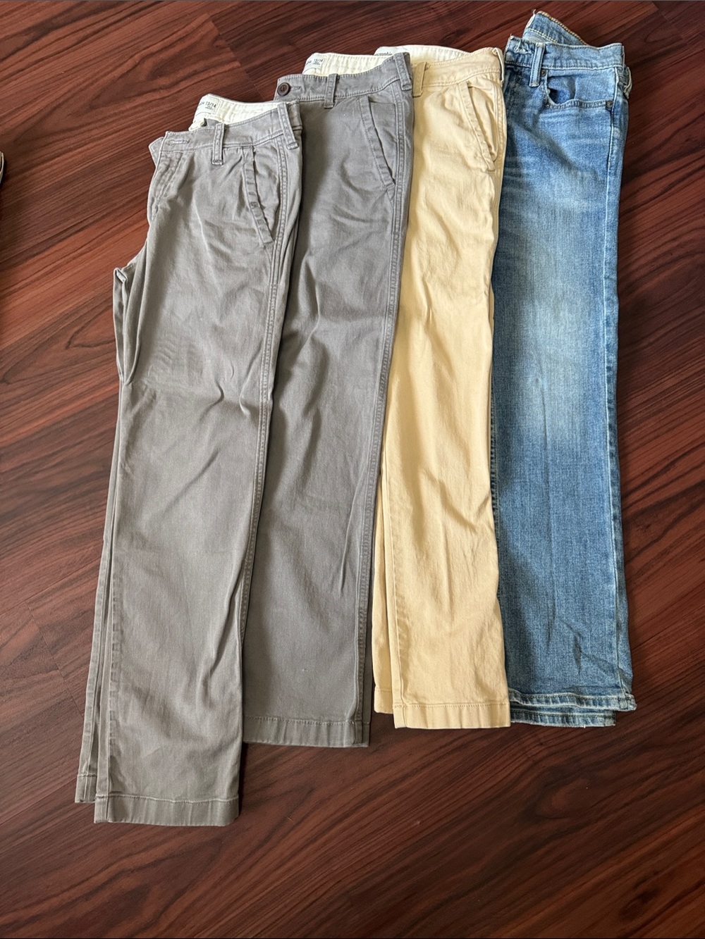 Abercrombie kids Chinos & Denim Trio - Gray, Tan, Blue